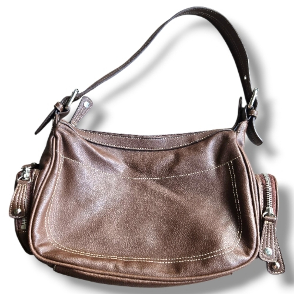 Nine West Brown Shoulder Bag Purse - Classic Everyday Handbag
